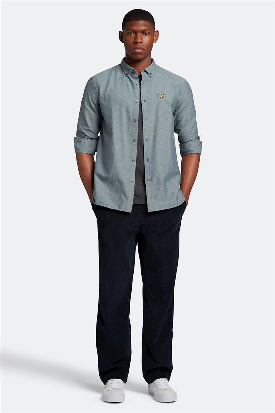 Lyle & Scott - Blauw Oxford hemd