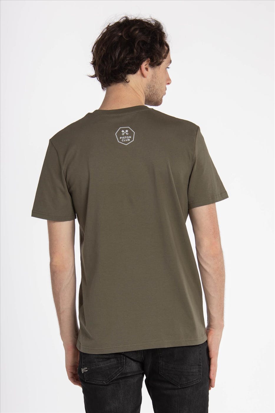 Brooklyn - Olijfgroene 'Piston Club-Land Rover Defender' T-shirt