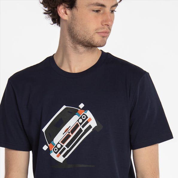 Brooklyn - Donkerblauwe 'Piston Club-Lancia Delta' T-shirt
