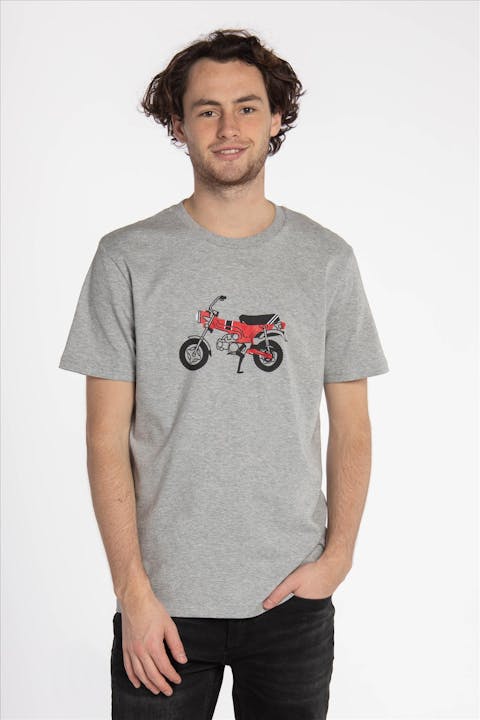 Brooklyn - Lichtgrijze 'Piston Club-Honda Dax' T-shirt