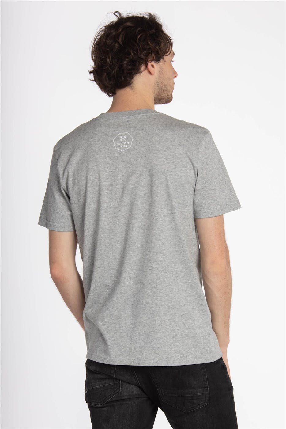 Brooklyn - Lichtgrijze 'Piston Club-Honda Dax' T-shirt