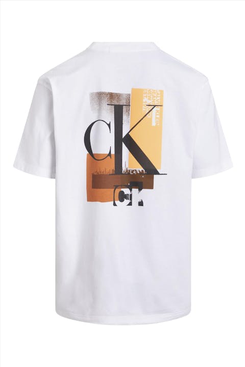 Calvin Klein Jeans - Witte CK Vlak Rug T-shirt