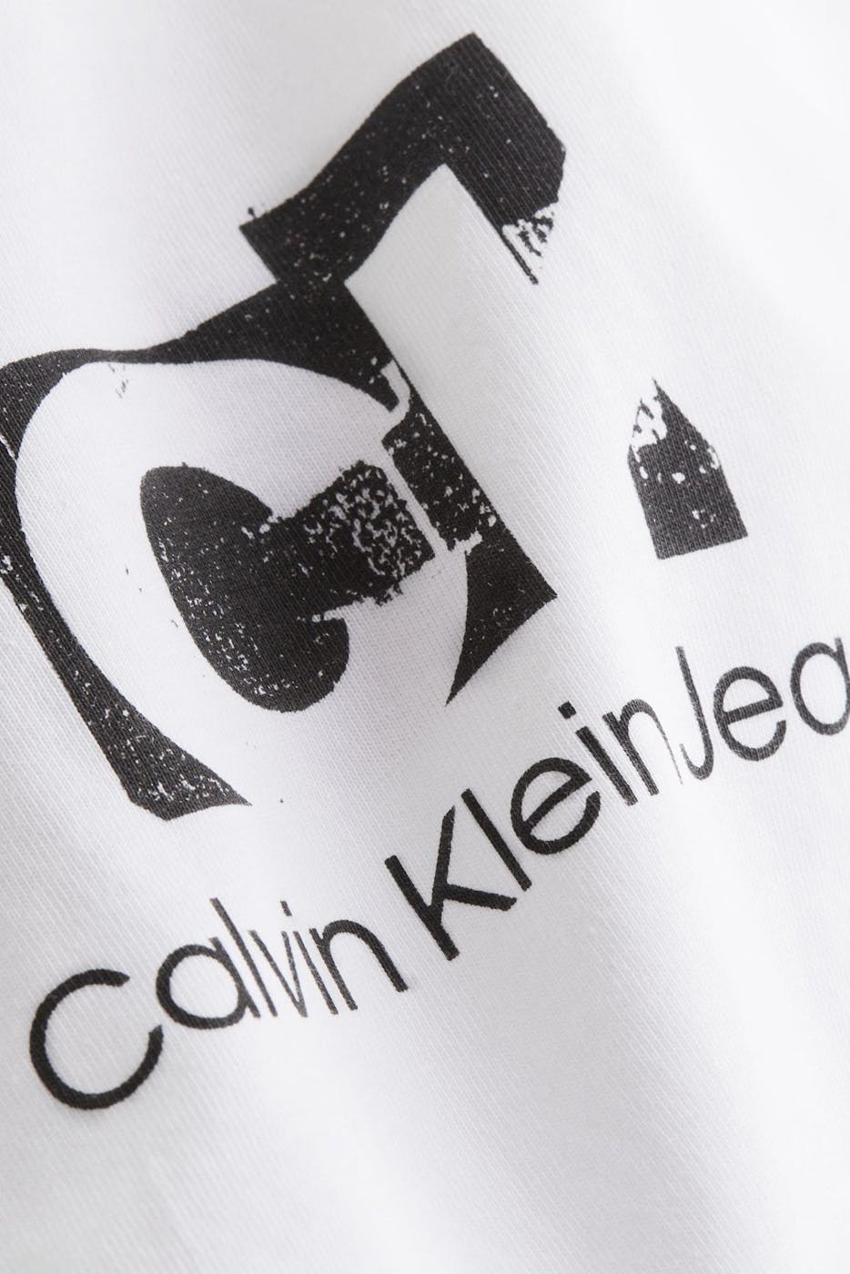 Calvin Klein Jeans - Witte CK Vlak Rug T-shirt