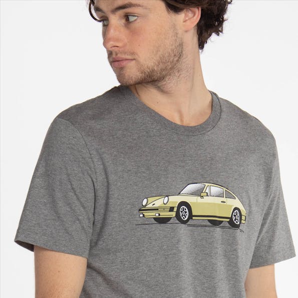 Brooklyn - Grijze 'Piston Club-Porsche 911' T-shirt