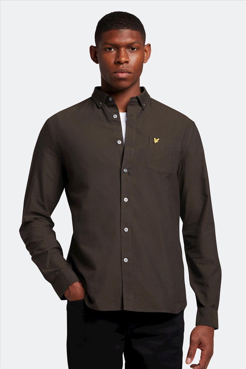 Lyle & Scott - Zwart Oxford hemd