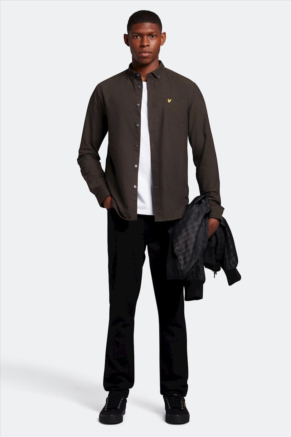 Lyle & Scott - Zwart Oxford hemd