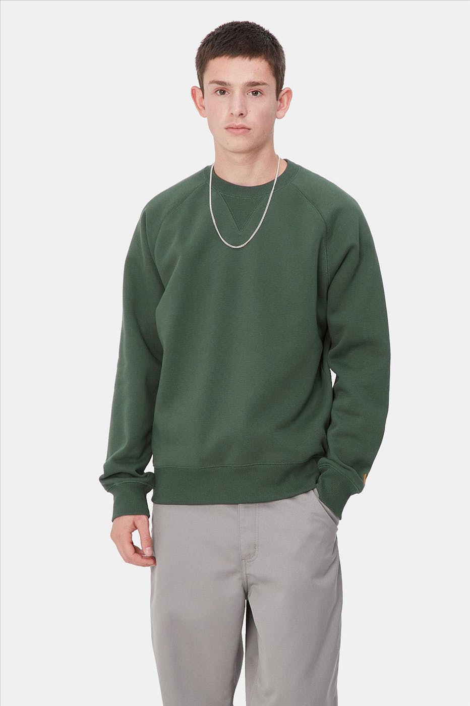 Carhartt WIP - Donkergroene Chase sweater