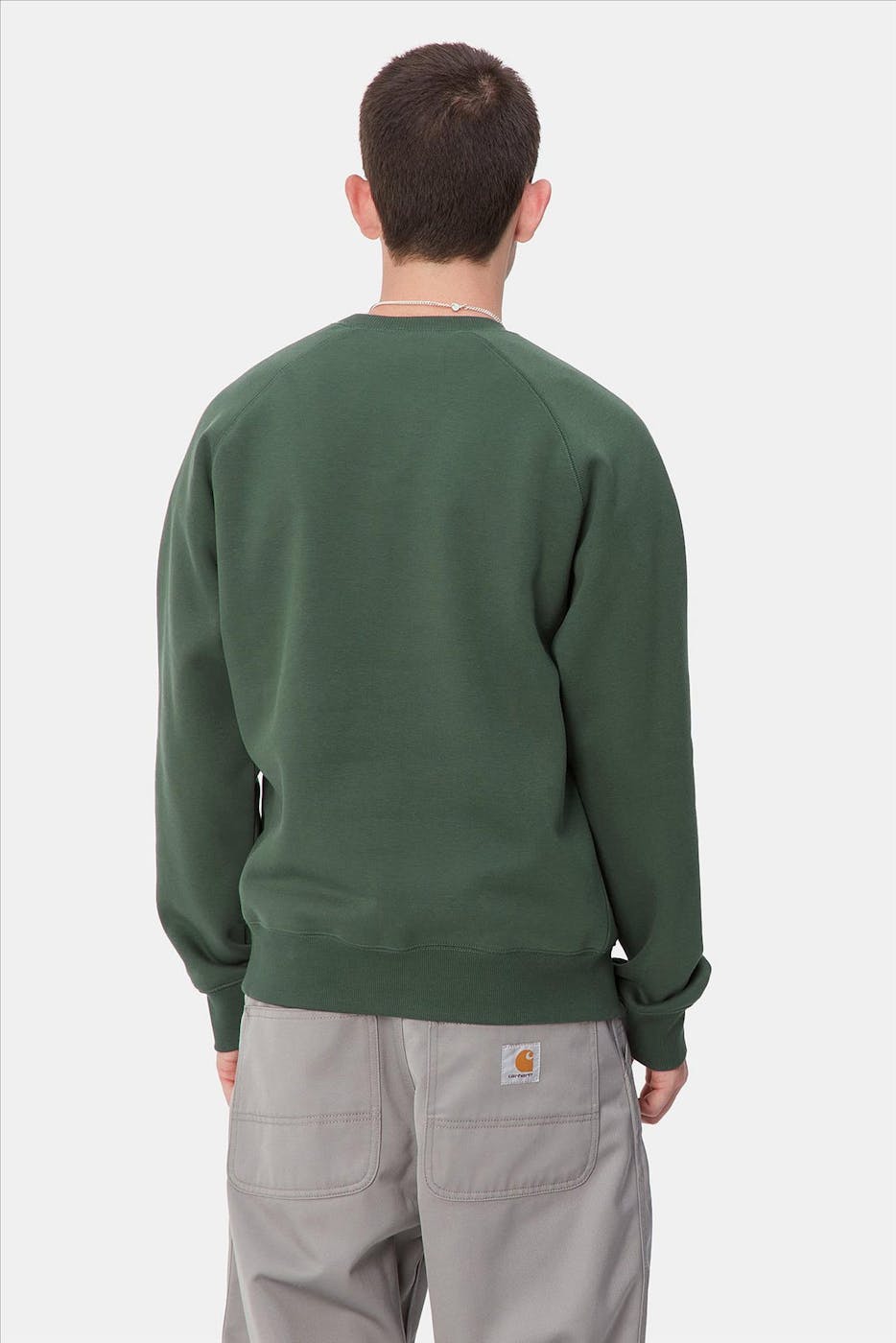 Carhartt WIP - Donkergroene Chase sweater