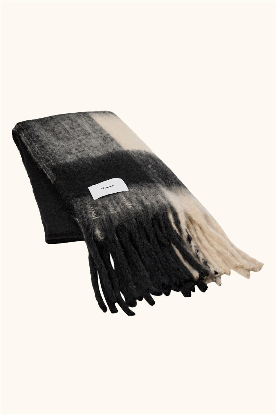 Nümph - Zwart-Beige Milo sjaal