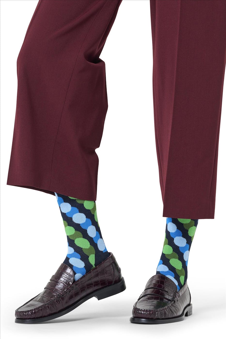 Happy Socks - Donkerblauwe Big Dot Shade sokken, maat: 41-46