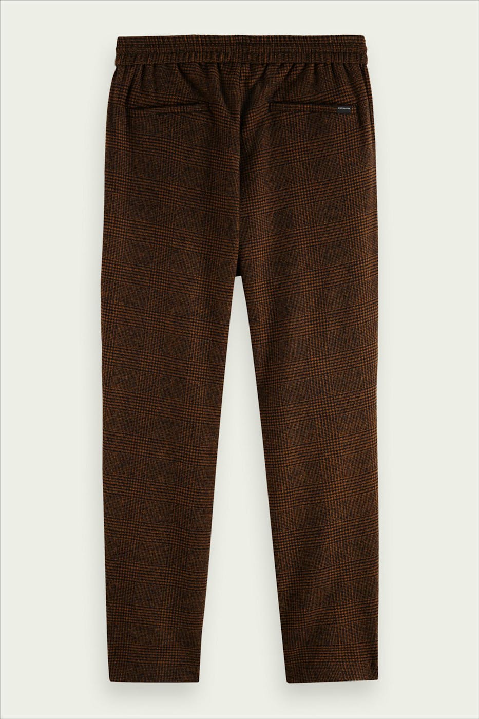 Scotch & Soda - Donkerbruin geruite Fave straight tapered broek