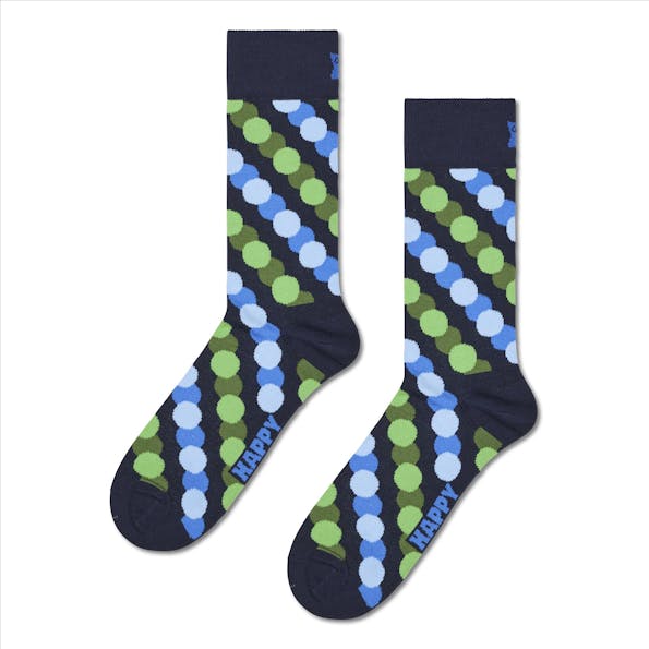 Happy Socks - Donkerblauwe Big Dot Shade sokken, maat: 41-46