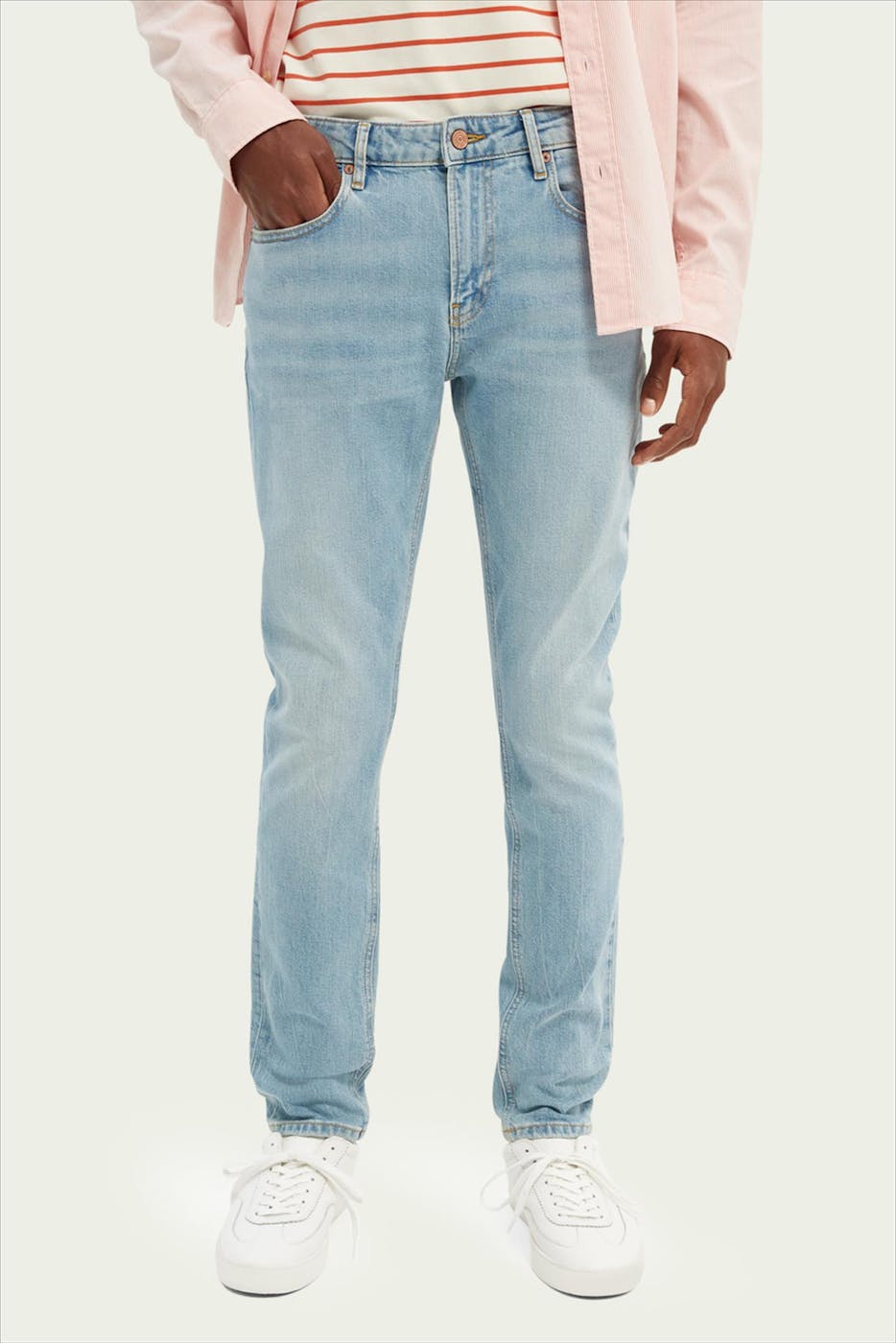 Scotch & Soda - Lichtblauwe Skim skinny jeans