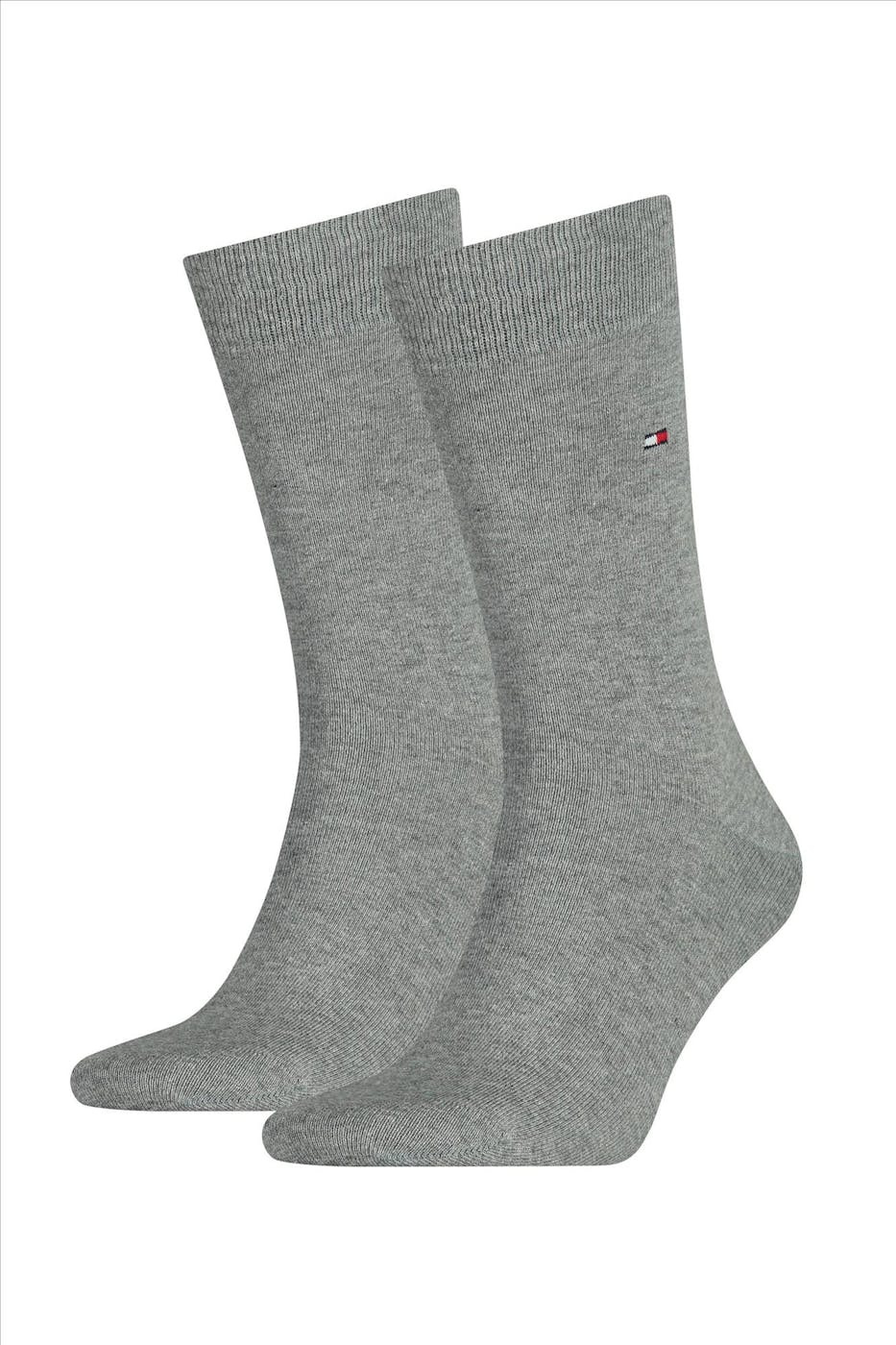 Hilfiger socks - Grijze 2-pack Classic Logo sokken, maat: 43-46