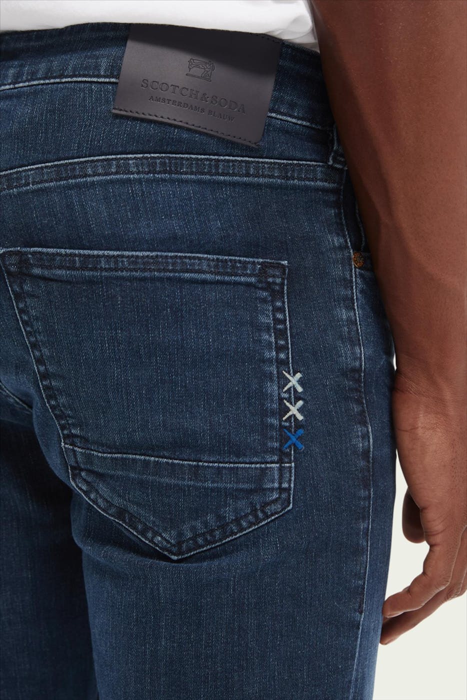 Scotch & Soda - Donkerblauwe Skim skinny jeans