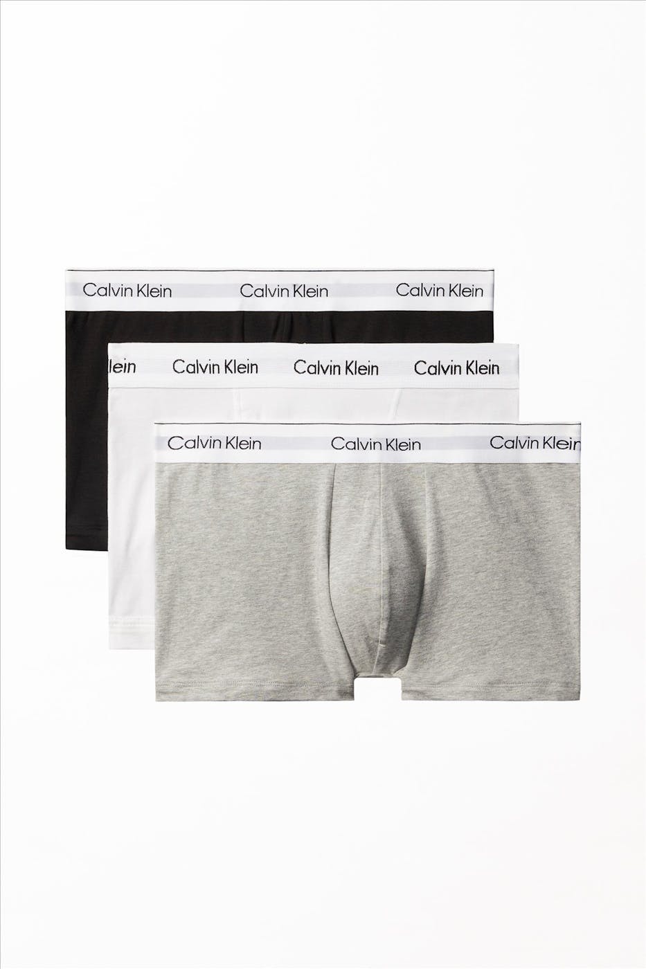 Calvin Klein Underwear - Zwart-Grijs-Witte 3-pack Cotton trunk boxershorts