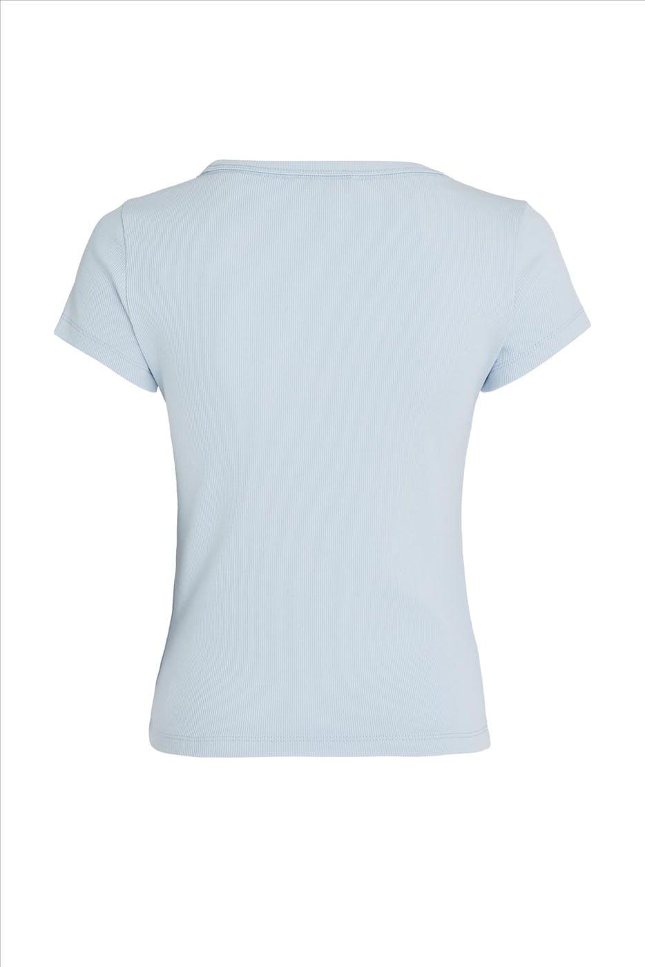 Tommy Jeans - Lichtblauwe Essential Rib T-shirt