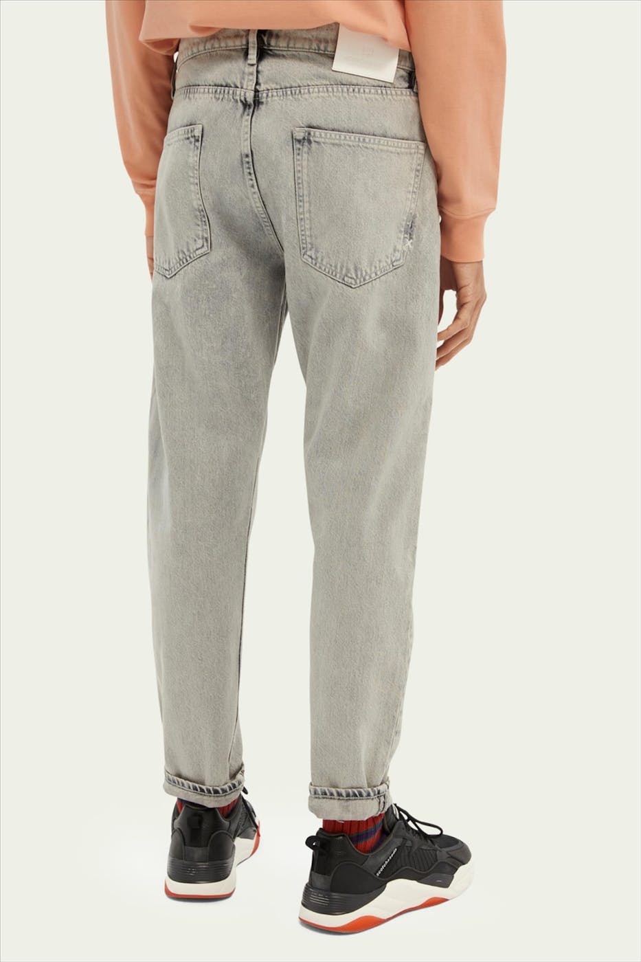 Scotch & Soda - Grijze snowwash Dean straight tapered jeans