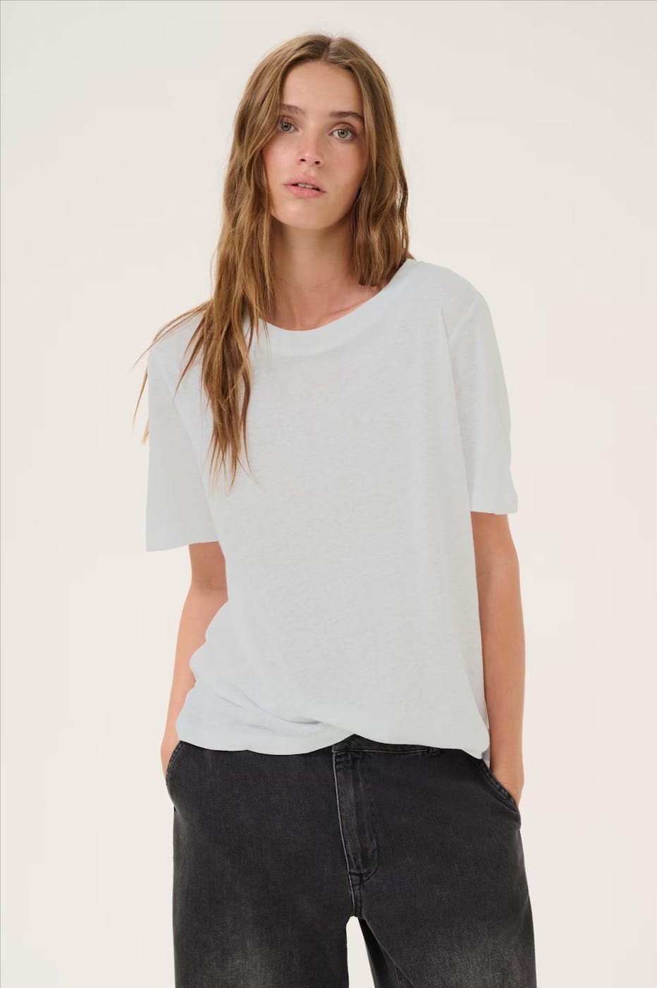 My Essential Wardrobe - Witte Lisa Linen T-shirt