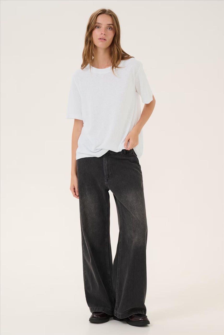My Essential Wardrobe - Witte Lisa Linen T-shirt