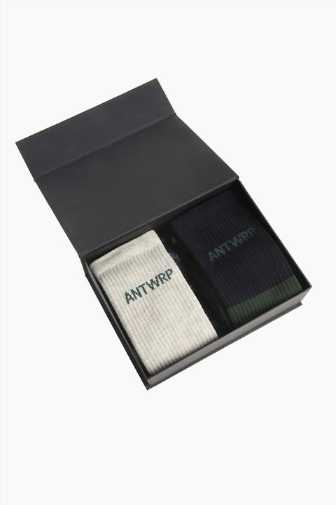 Antwrp - Multicolor Colorblock 2-pack sock box