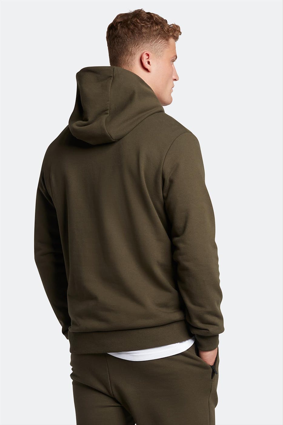 Lyle & Scott - Donkergroene Casual hoodie