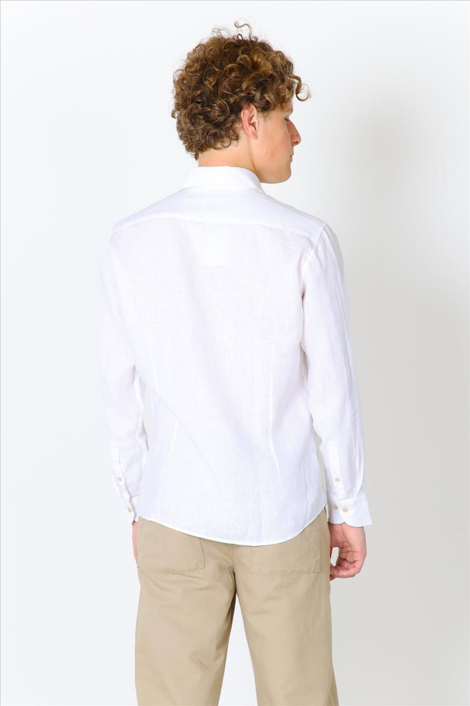 Fakts - Wit Luca linnen slim hemd