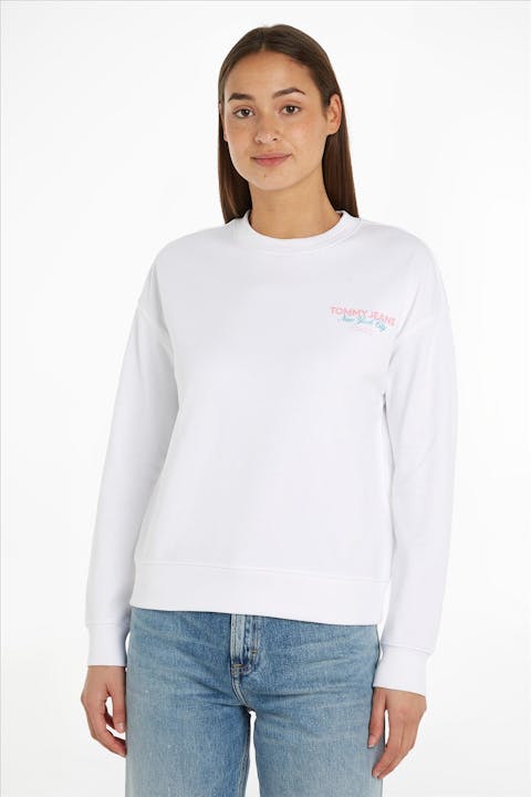 Tommy Jeans - Witte Essential Logo sweater