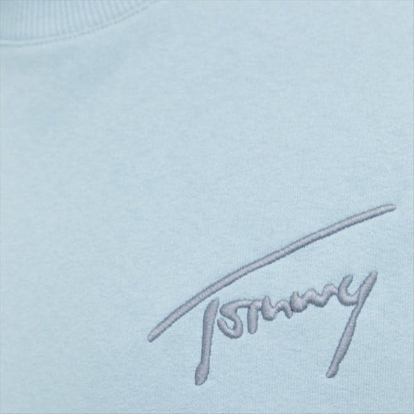 Tommy Jeans - Lichtblauwe Tommy Signature Crew Sweater