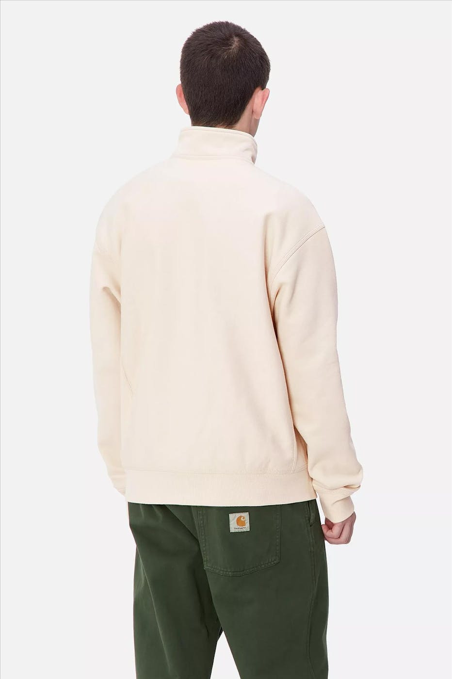 Carhartt WIP - Ecru Half Zip American Script sweater