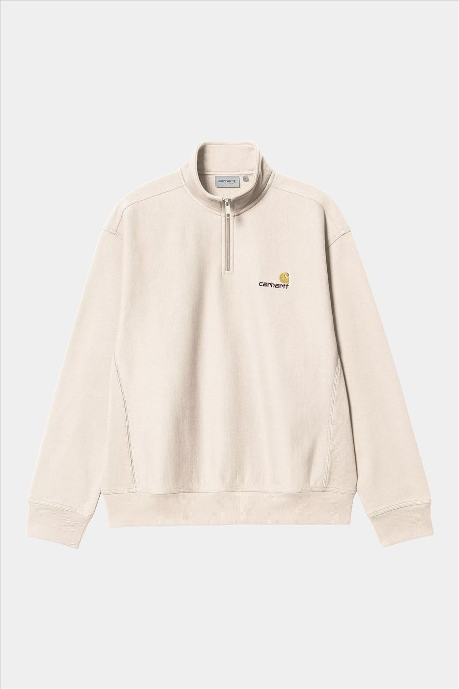 Carhartt WIP - Ecru Half Zip American Script sweater