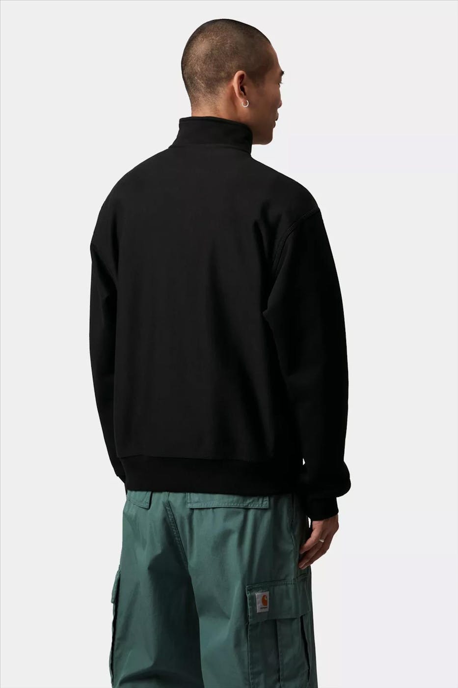 Carhartt WIP - Zwarte Half Zip American sweater