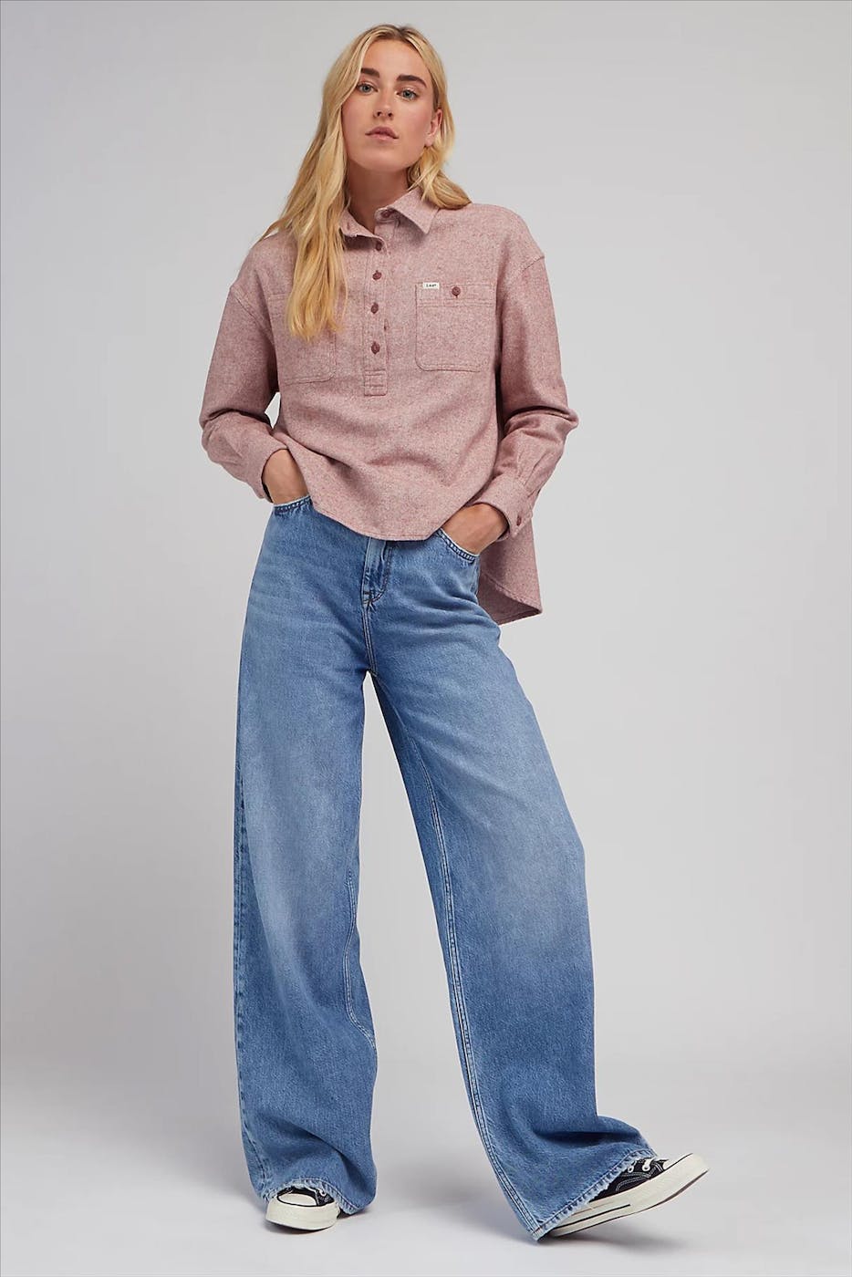 Lee - Blauwe Stella Wide jeans