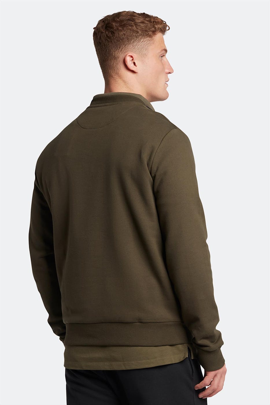 Lyle & Scott - Donkergroene Casual sweater
