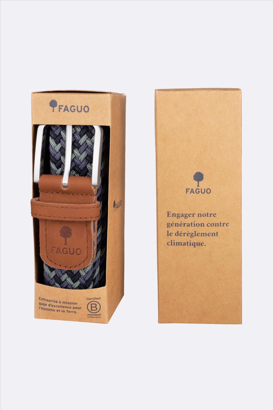 Faguo - Blauwe Woven riem