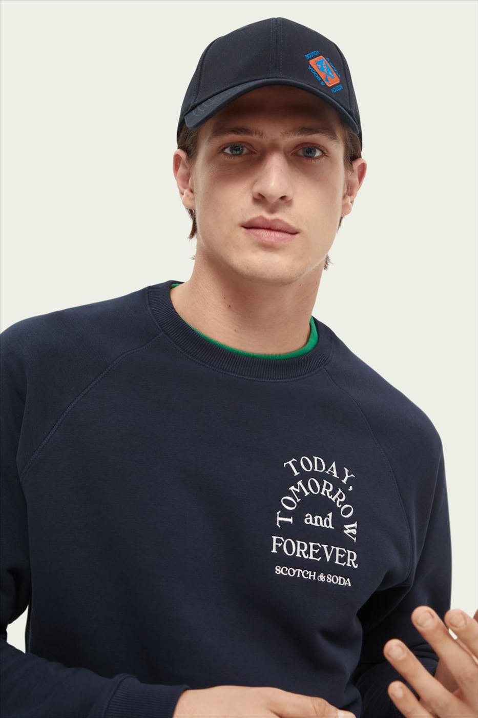 Scotch & Soda - Donkerblauwe Today, Tomorrow, Forever sweater