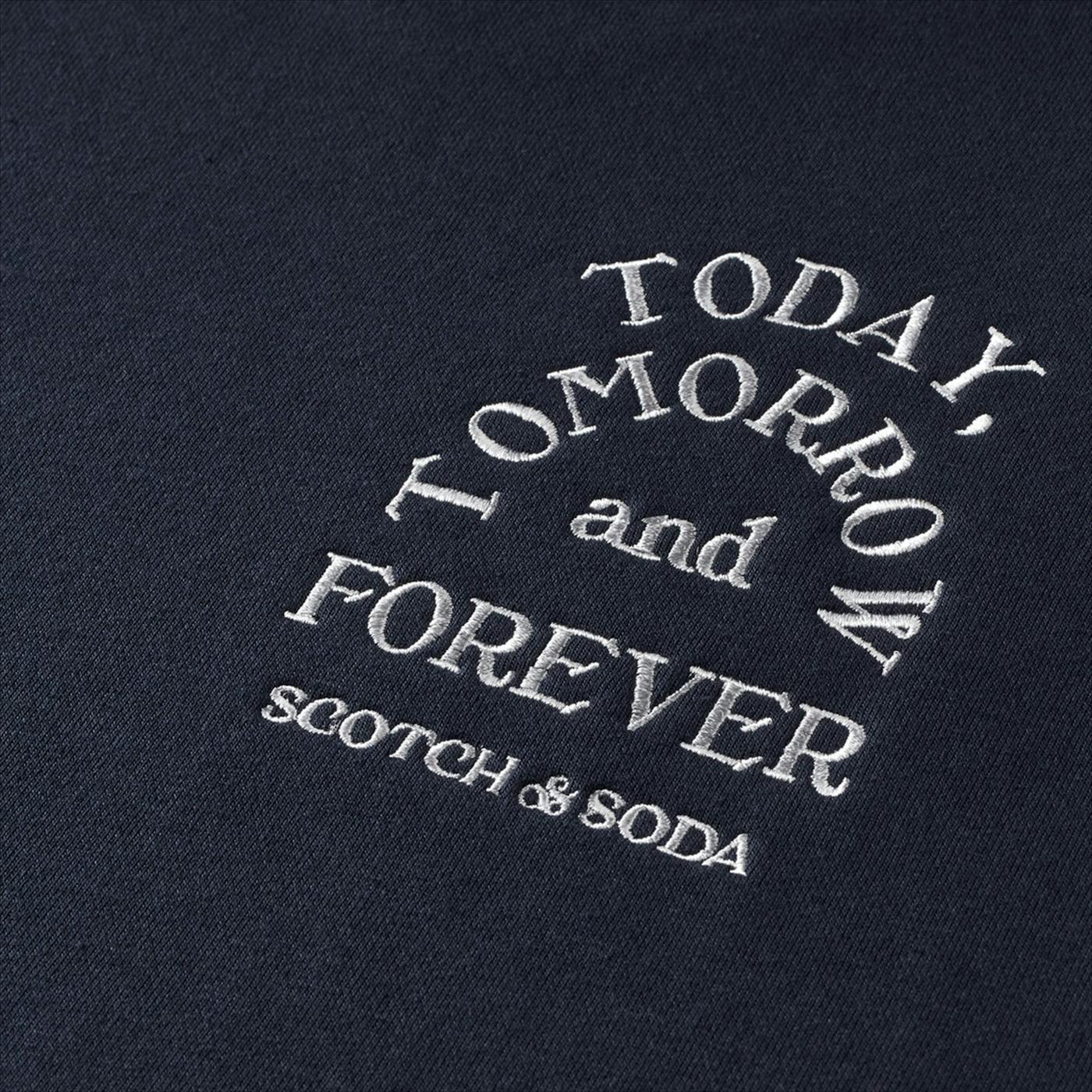 Scotch & Soda - Donkerblauwe Today, Tomorrow, Forever sweater