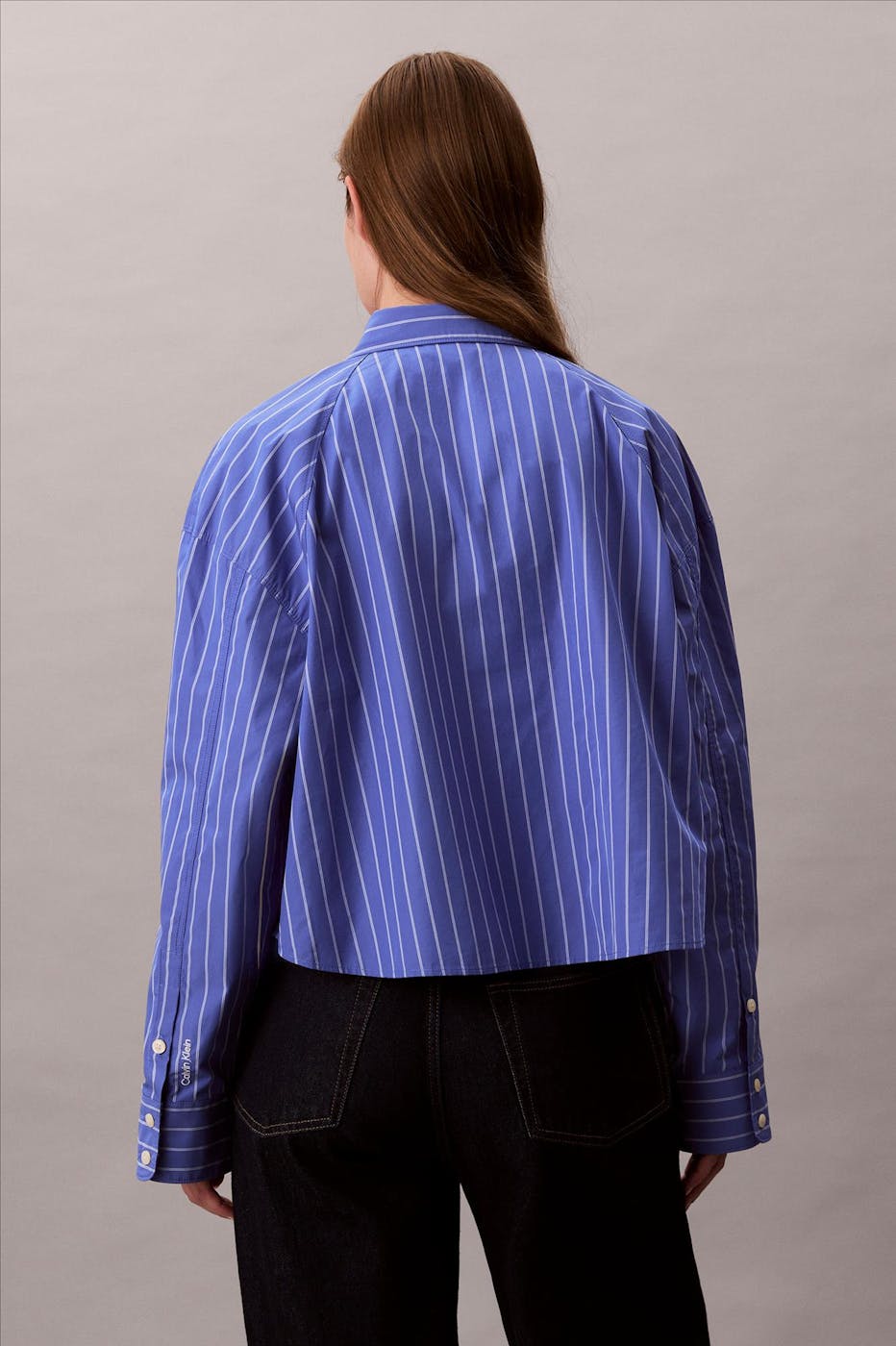Calvin Klein Jeans - Blauwe Striped Boxy blouse