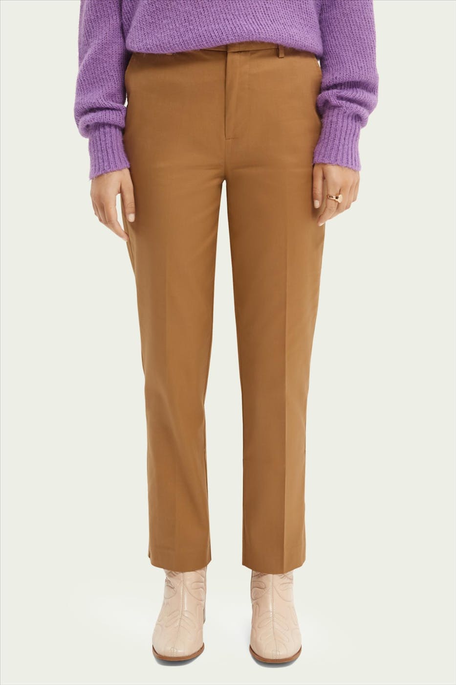 Scotch & Soda - Cognac Abott straight fit chino