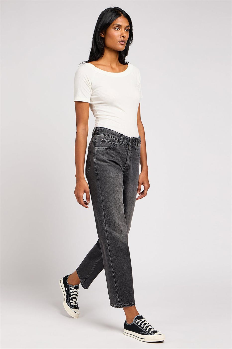 Lee - Donkergrijze Rider Classic jeans