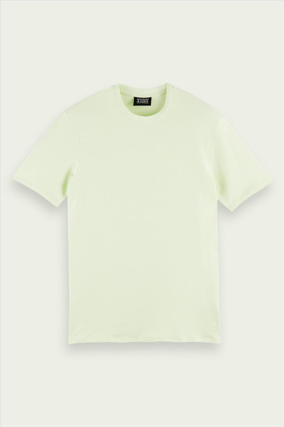 Scotch & Soda - Lichtgroene linnen T-shirt