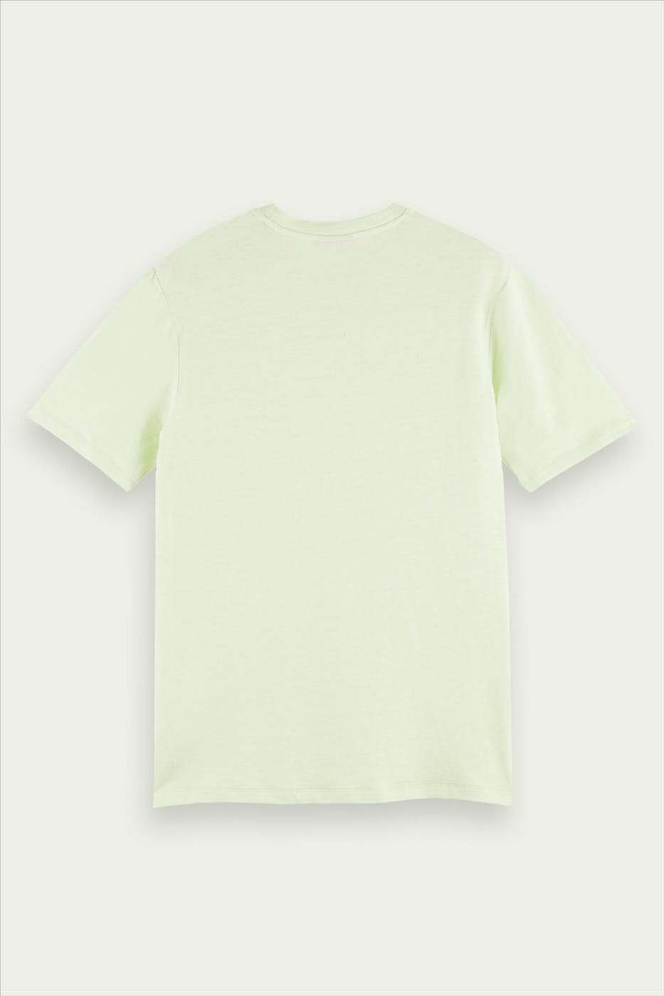 Scotch & Soda - Lichtgroene linnen T-shirt