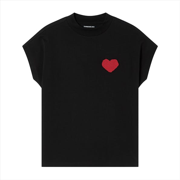 Thinking Mu - Zwarte Heart Volta T-shirt