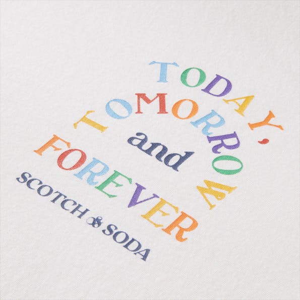 Scotch & Soda - Ecru Today, Tomorrow & Forever T-shirt