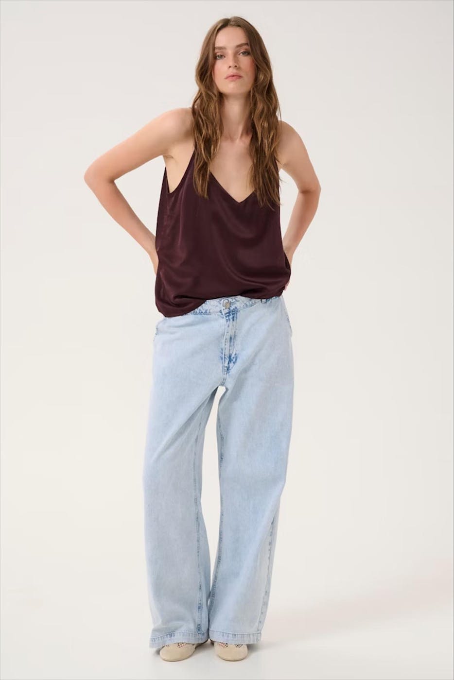 My Essential Wardrobe - Lichtblauwe Malo wide jeans