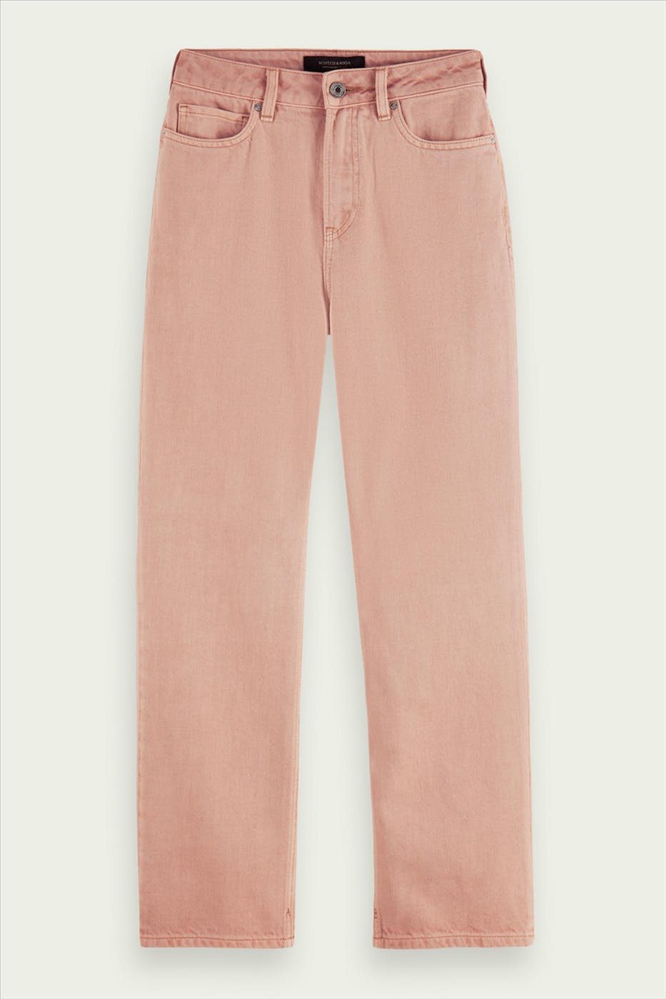 Scotch & Soda - Zalmroze High Rise Tailored Straight jeans