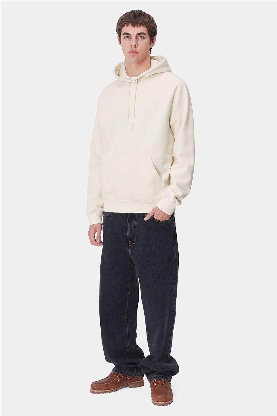 Carhartt WIP - Ecru Chase hoodie