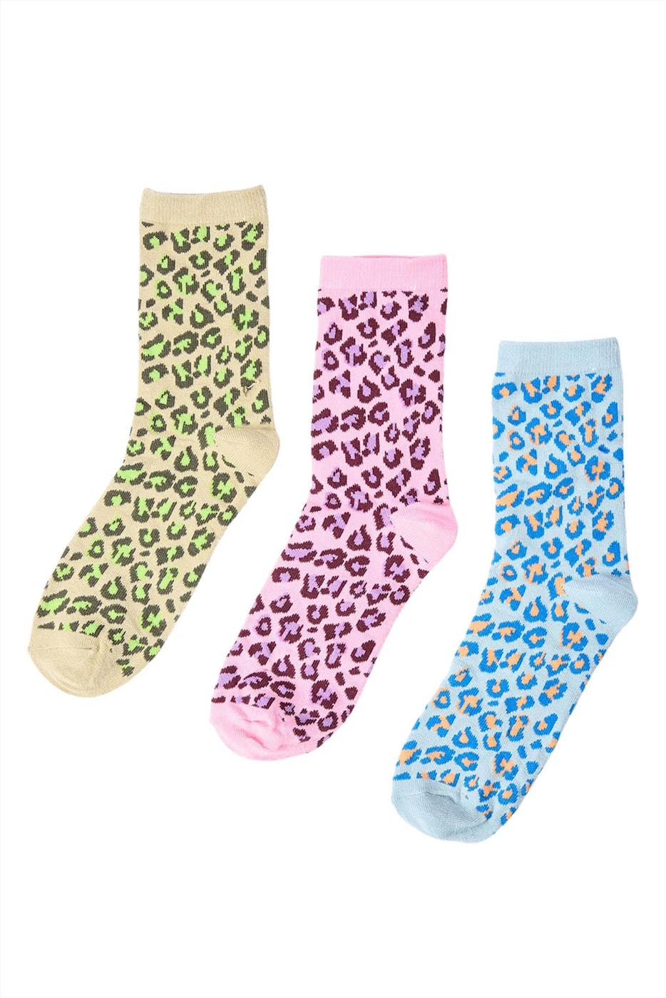 Nümph - Groen-Blauw-Roze Elsa 3-pack sokken