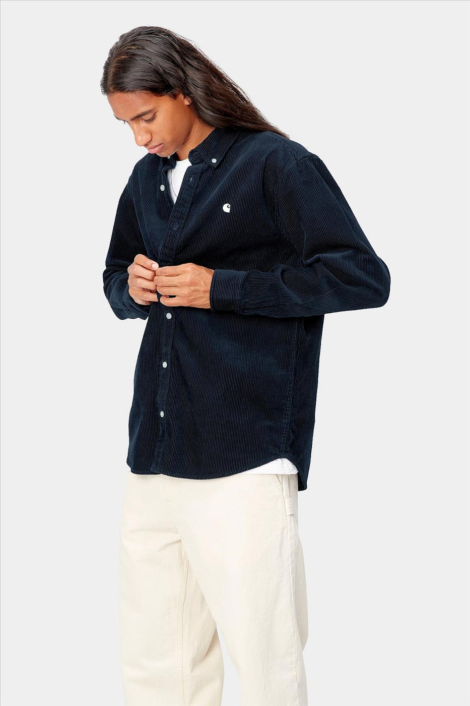 Carhartt WIP - Donkerblauw Madison Cord hemd