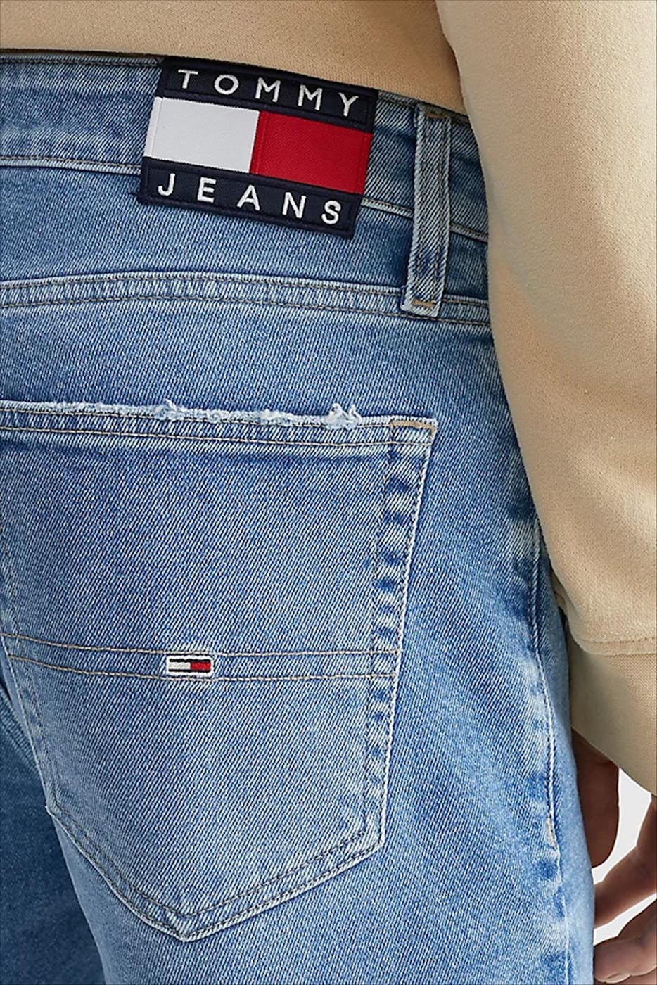 Tommy Jeans - Blauwe Ryan Regular Straight jeans